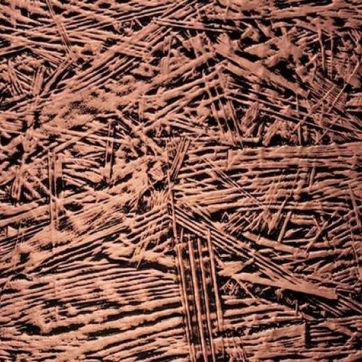 Copper with various struktures hand-burnished