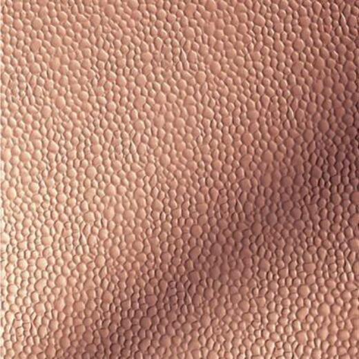 Copper hammered hand-burnished